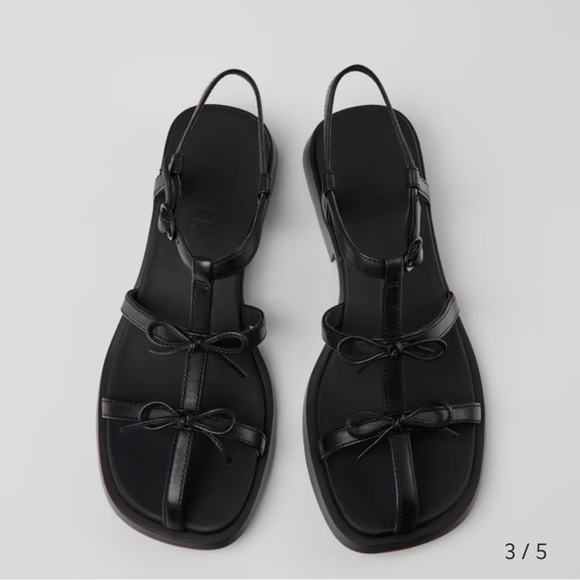 Camper Women's Black Strappy Sandals - Picture 4 of 6